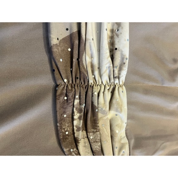 Jessica Howard Womens 10 Taupe Floral Sequin Dress and Jacket Set 2 Piece Midi - Picture 6 of 7